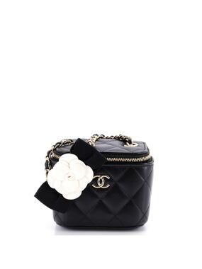 Chanel Camellia Bow Vanity Case With #270752C34B